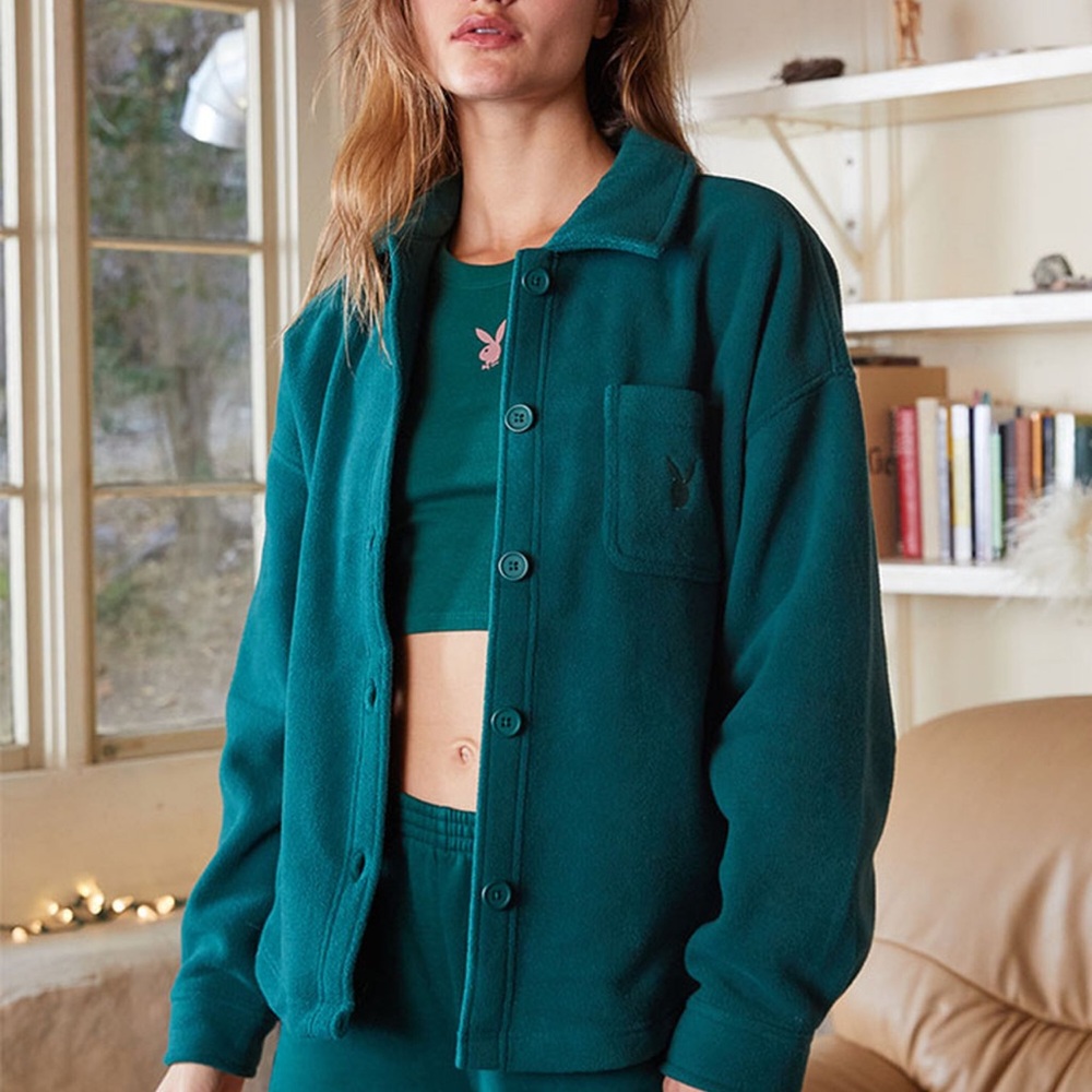 Playboy By PacSun Cozy Polar Fleece‎ Shacket Women’s Sz M/L